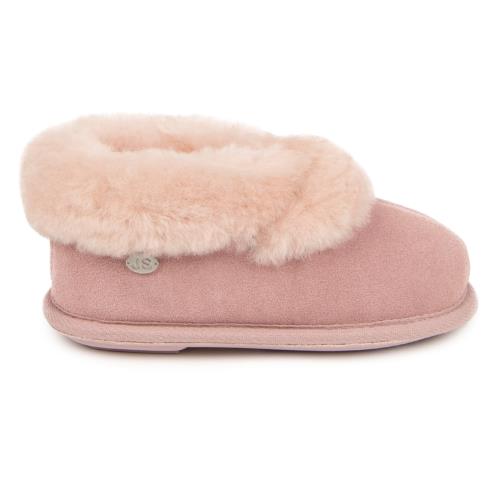 Childrens Classic Sheepskin Slippers Rose Extra Image 1